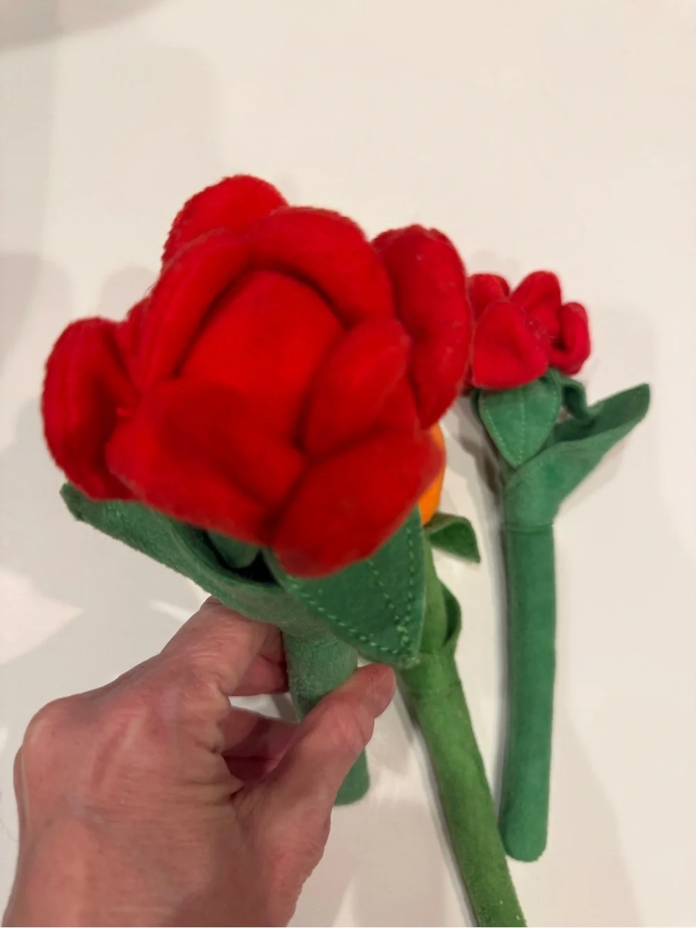 BARK Plush Flower Dog Toy Lot of 3 – Roses & Tulip Squeaky Toys